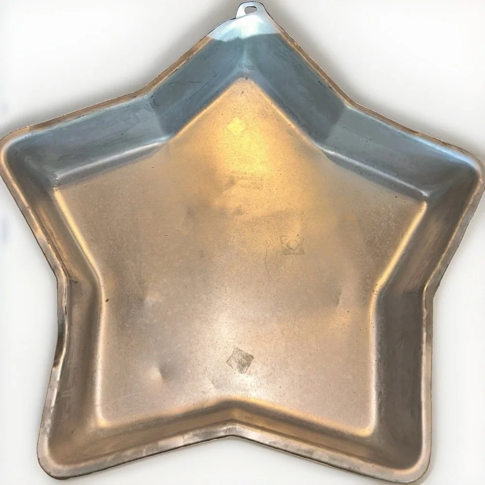 Vtg 1987 Wilton Star Cake Pan Aluminum Baking Mold 2105-2512 Silver Celestial